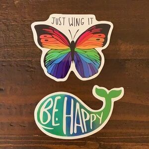 Stickers Set of 2 Large Laptop Water Bottle VSCO